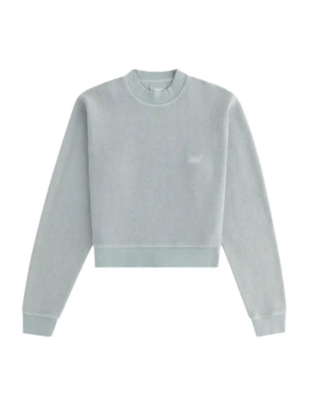 Kith Cropped Crewneck Sweater in Light Mint